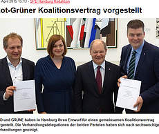 Rot-gr�ne Koalition steht